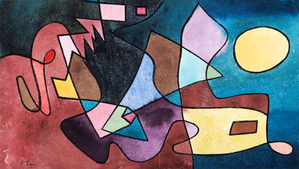 Dramatic landscape. a Paul Klee