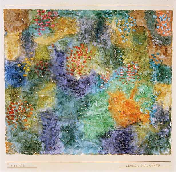 noerdlicher Garten in Bluete, a Paul Klee
