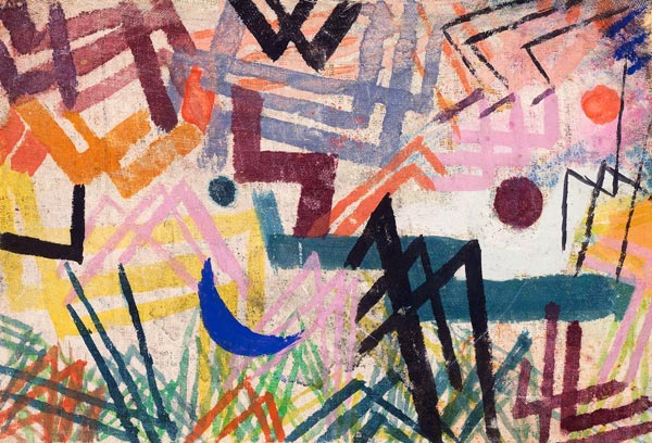 Spiel der Kräfte einer Lechlandschaft a Paul Klee