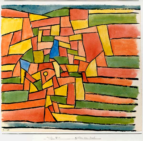 Garten am Bach, 1927. 220 (V 10). a Paul Klee