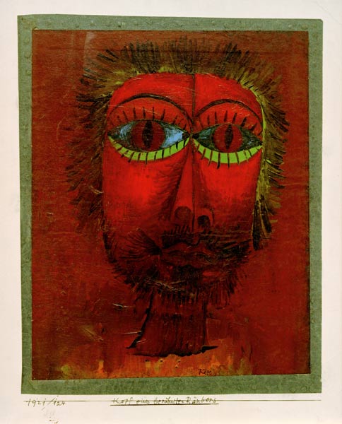Kopf eines beruehmten Raeubers, a Paul Klee