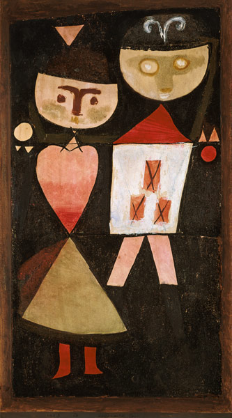 Couple dressed up a Paul Klee