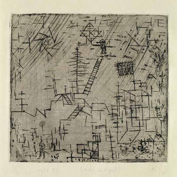 The Magician in April, 1928 (etching on zinc)  a Paul Klee