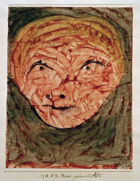 Maske geschminkte Alte, a Paul Klee