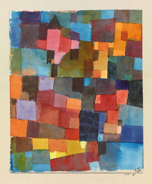 Raumarchitekturen (auf kalt-warm) a Paul Klee