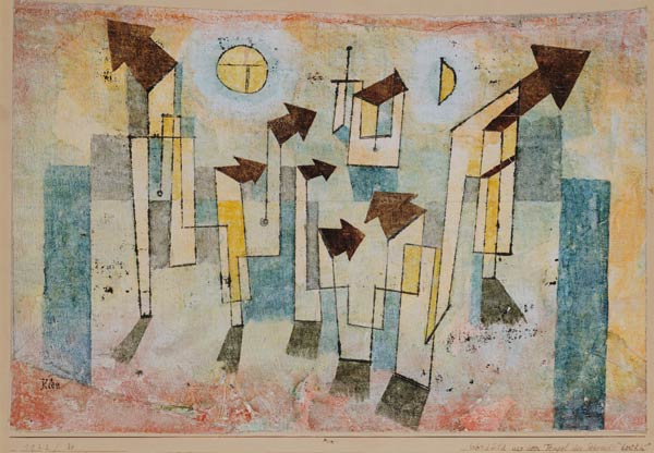 Wall picture out of the temple of the longing there a Paul Klee
