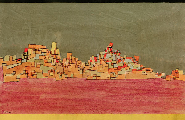 Zweihuegel Stadt, 1927. a Paul Klee