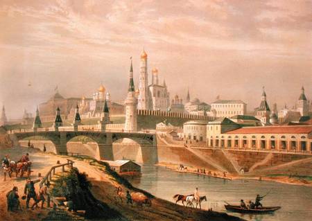 View of the Moscow Kremlin a Paul Marie Roussel