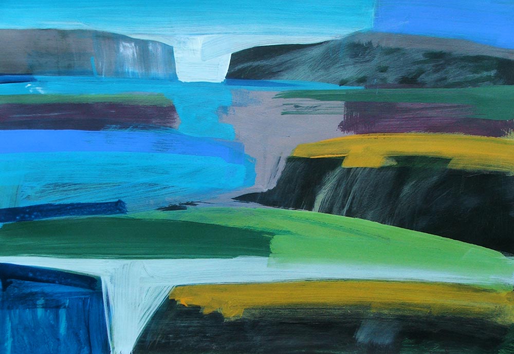 Coast (acrylic on card)  a Paul Powis