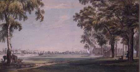 Eton College and Windsor from the Playing Fields a Paul Sandby