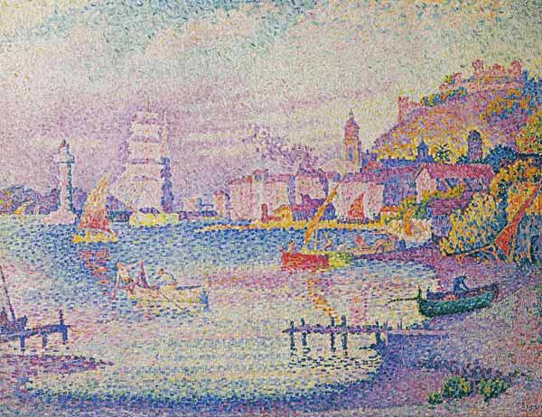Leaving the Port of Saint-Tropez, 1902 (oil on canvas) a Paul Signac