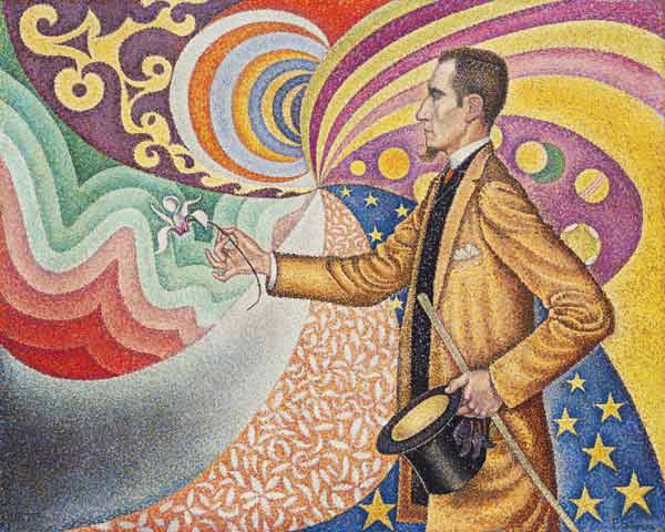 Opus 217. Against the Enamel of a Background Rhythmic with Beats and Angles, Tones, and Tints, Portr a Paul Signac