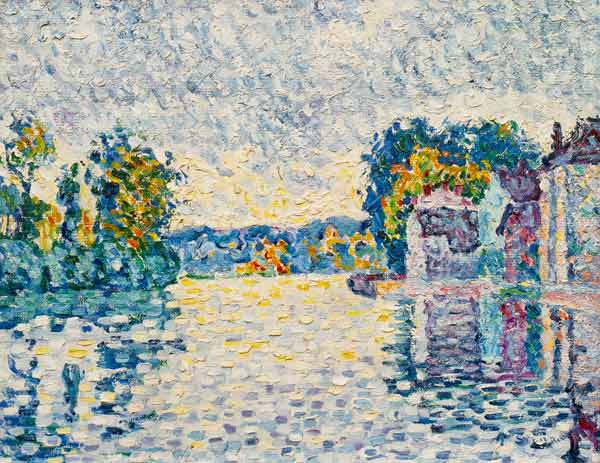 The Seine near Samois (from a series of 4 pictures) a Paul Signac