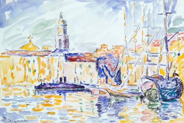 The Harbour at St. Tropez, c.1905 (w/c on paper) a Paul Signac