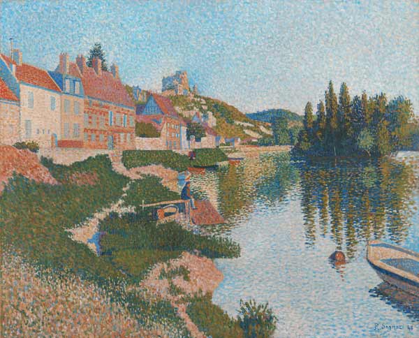 The River Bank, Petit-Andely, 1886 (oil on canvas) a Paul Signac