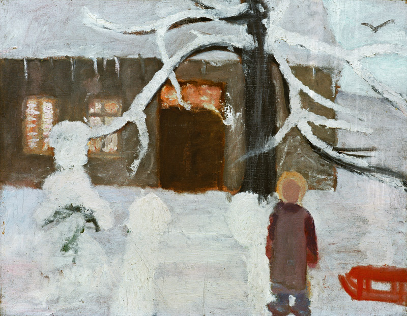 Boy in the snow a Paula Modersohn-Becker