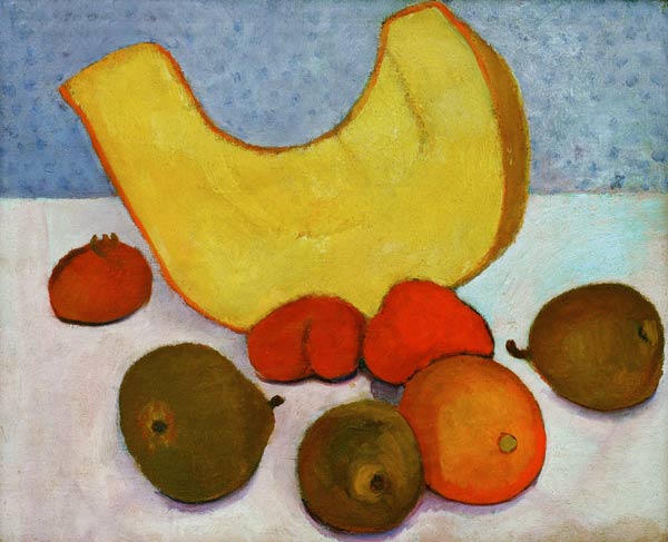 Still Life with Melon , undated painting a Paula Modersohn-Becker
