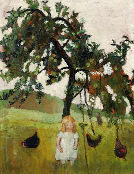 Elsbeth con le galline sotto un melo a Paula Modersohn-Becker