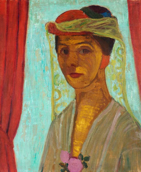 Self-portrait with hat and veil a Paula Modersohn-Becker