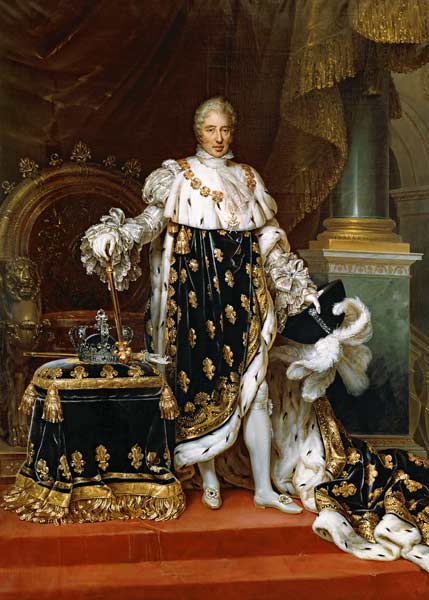 Portrait of Charles X (1757-1836) in Coronation Robes a Paulin Jean Baptiste Guerin