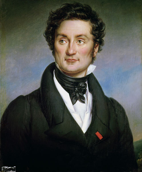 Portrait of Charles Nodier (1780-1844) a Paulin Jean Baptiste Guerin