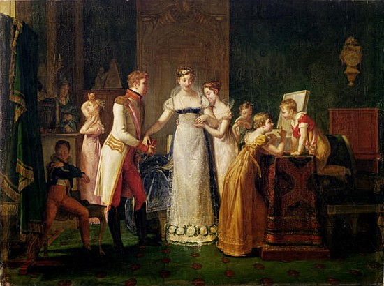 Marie-Louise (1791-1847) of Austria Bidding Farewell to her Family in Vienna, 13th March 1810 a Pauline Auzou