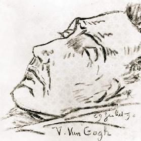 Portrait of Vincent Van Gogh (1853-90) on his deathbed, 29 July 1890