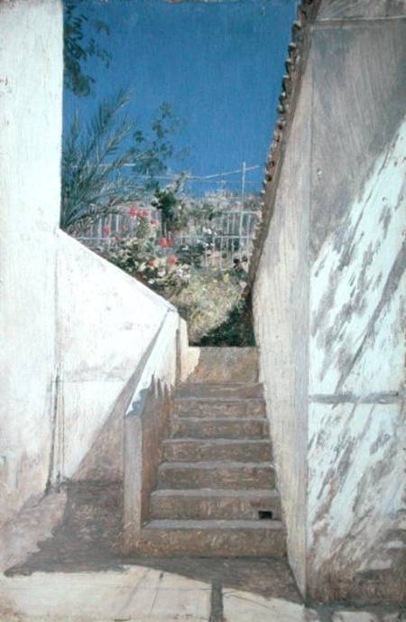 Steps in a Garden, Algeria a Pavel Aleksandrovich Bryullov