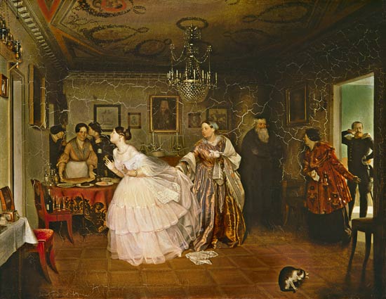 The courtship of the major. a Pawel Andrejewitsch Fedotow