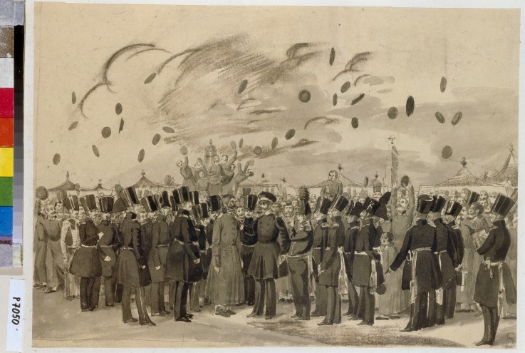 Grand Duke Mikhail Pavlovich Visiting the Camp of the Life-Guard Finland Regiment on July 8, 1837 a Pawel Andrejewitsch Fedotow