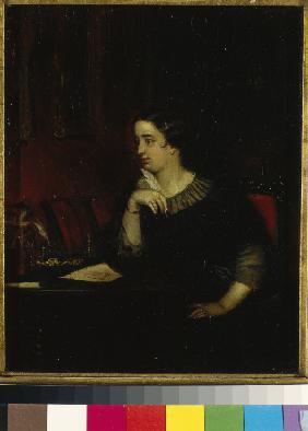 Portrait of the poetess Yevdokia Petrovna Rostopchina (1811-1858)