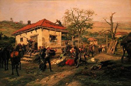 A Scene from the Russian-Turkish War in 1876-77 a Pawel Kowalewsky