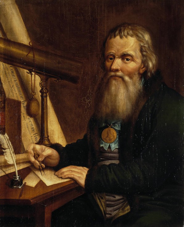 Portrait of the mechanic and inventor Ivan P. Kulibin (1735-1818) a Pawel Petrowitsch Wedenezki