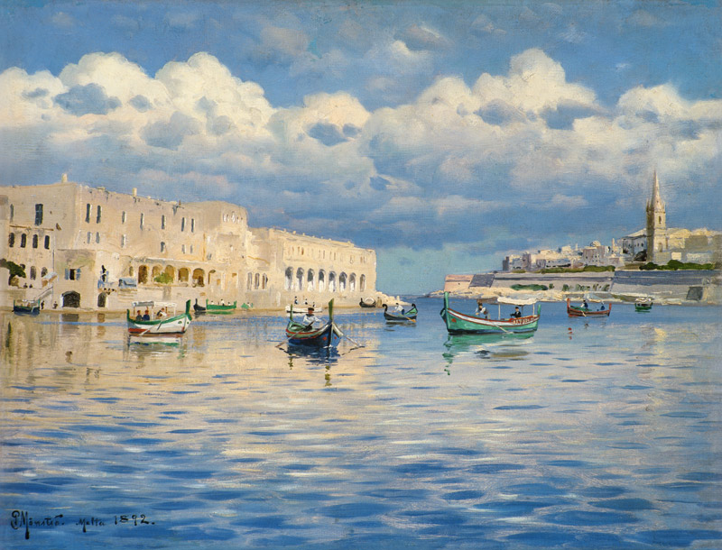 In the port of Malta. a Peder Moensted
