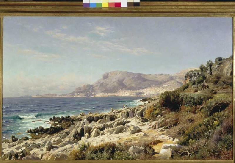 Coast at Monte Carlo. a Peder Moensted