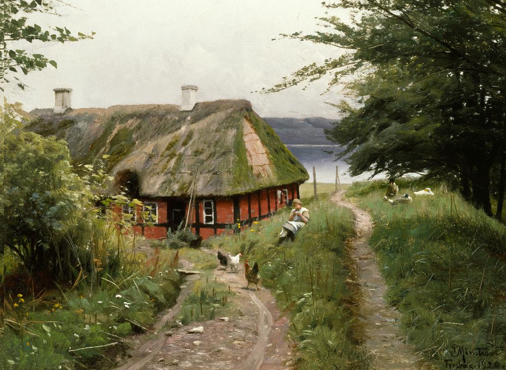 Summer Idyll at the Fisher's Hut a Peder Moensted