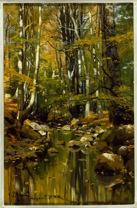 Forest Stream in Late Summer a Peder Moensted