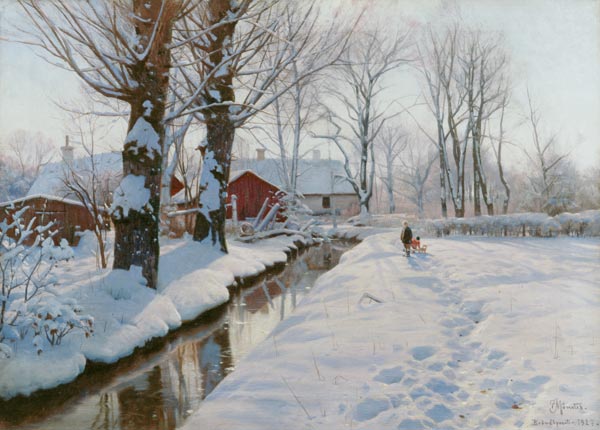 Winter landscape at Broendbyvester1927 a Peder Moensted