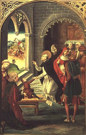 St. Dominic Resurrects a Young Boy a Pedro Berruguete
