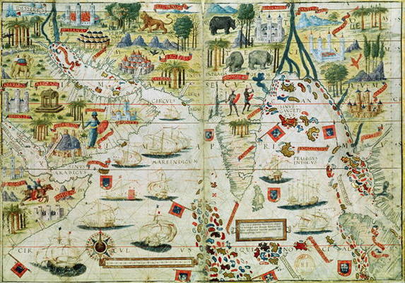 Arabia and India, from the 'Miller Atlas', c.1519 a Pedro Reinel