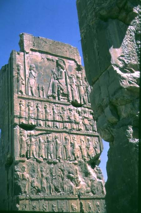 Pillar relief from the Palace of Darius, Persepolis a Persia