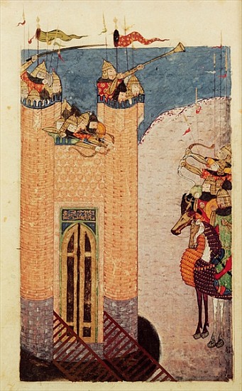Ms 7926 206 f.149 Mongols besieging a citadel, c.1252-60 a Persian School