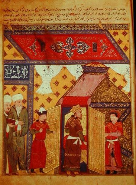 Ms. Supp. Pers. 1113 fol.239 Pavilion tents erected by Ghazan Khan in 1302 a Persian School