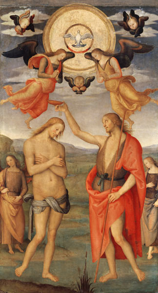 Perugino / Baptism of Christ / C15th a Perugino (alias Pietro di Cristoforo Vanucci)