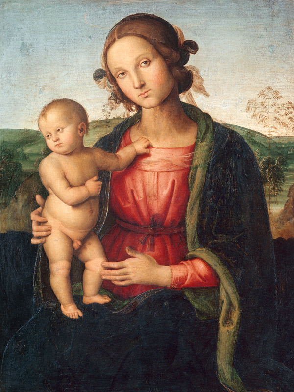 Perugino / Mary with child a Perugino (alias Pietro di Cristoforo Vanucci)