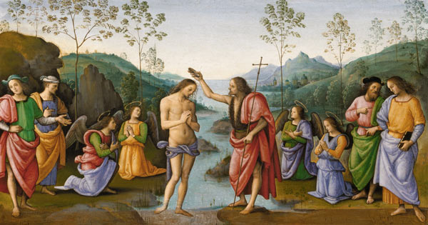 Perugino, Baptism of Christ / Paint. a Perugino (alias Pietro di Cristoforo Vanucci)