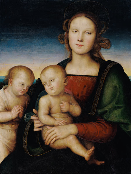 Madonna mit Kind und dem Johannesknaben a Perugino (alias Pietro di Cristoforo Vanucci)
