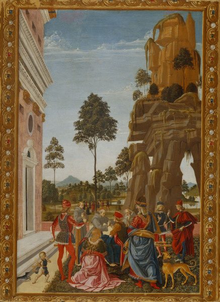 Miracle of St.Bernard / Perugino a Perugino (alias Pietro di Cristoforo Vanucci)