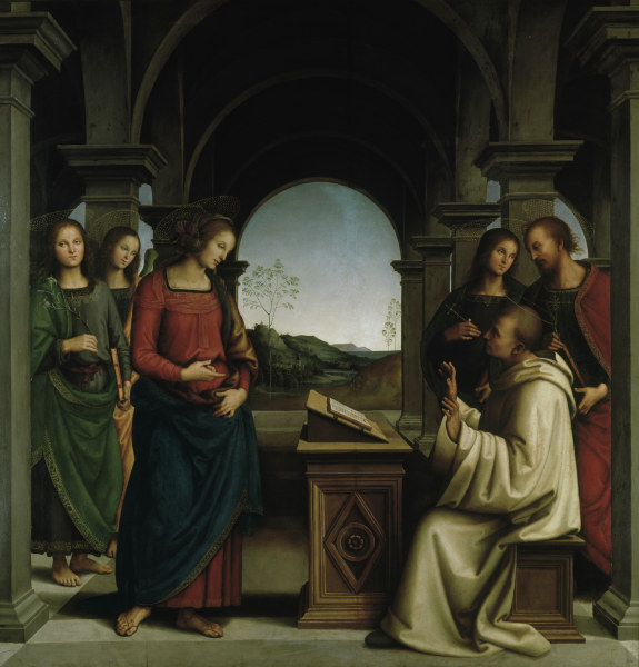 P.Perugino /Vision of St.Bernard/ Ptg. a Perugino (alias Pietro di Cristoforo Vanucci)