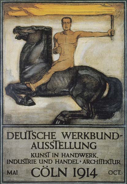 Deutsche Werkbund Austellung, Coln, 1914 (colour litho)  a Peter Behrens